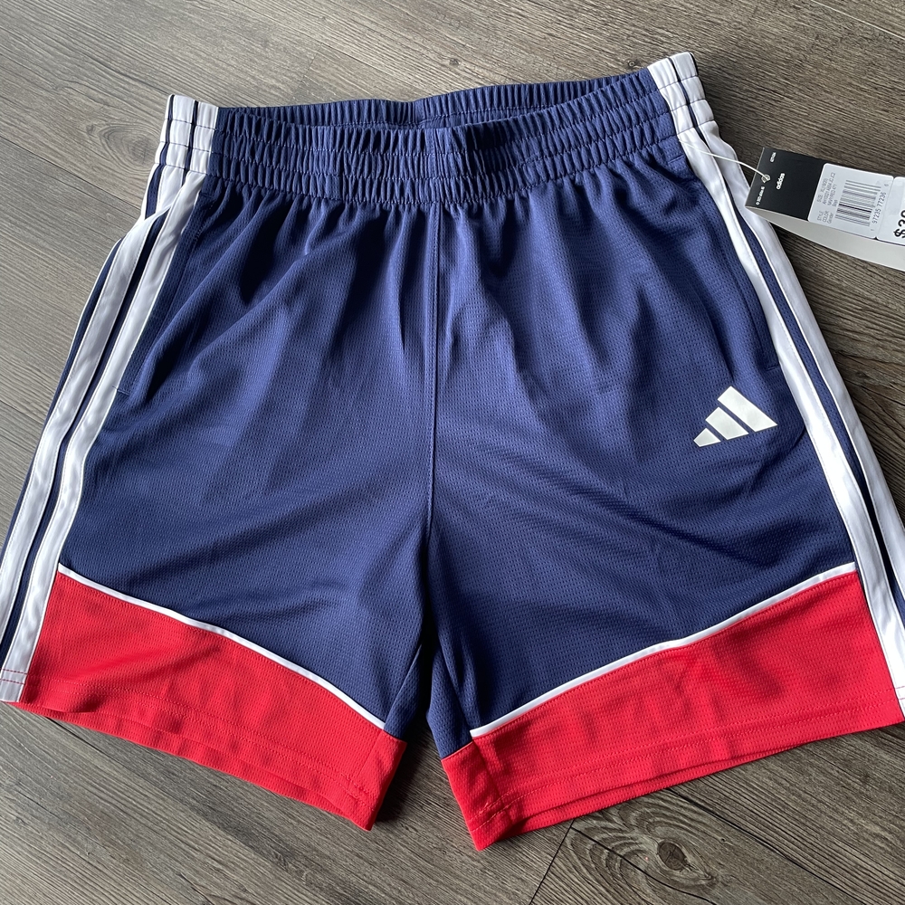 adidas Kids' Navy and Red Athletic Shorts